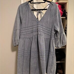 Anthropologie Blue Denim Dress